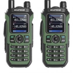2x TALKIES-WALKIES BAOFENG UV-21 PRO V2 - VERT - LIVRAISON GRATUITE