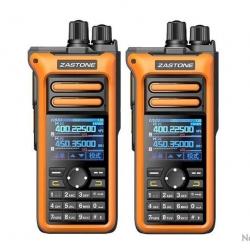 2x TALKIES-WALKIES ZASTONE M10 - ORANGE - LIVRAISON GRATUITE