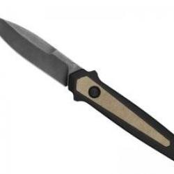 Couteau automatique Kershaw LAUNCH 15 lame acier CPM MagnaCut finition « blackwash »