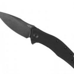 Couteau Zero tolérance knives 0357BW lame acier CPM-20CV finition « blackwash » avec « flipper »