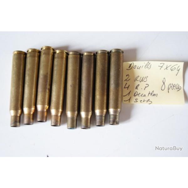 1 LOT de DOUILLES  7 x 64  ( pour rechargement )