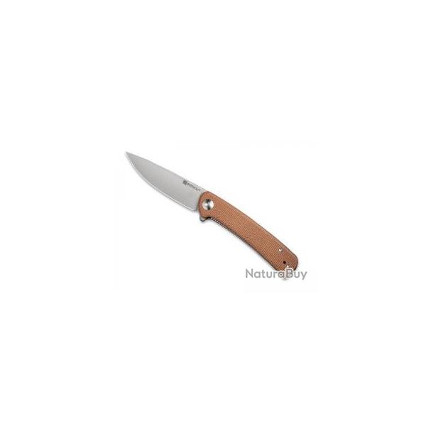 Couteau Sencut NECHES lame acier 10Cr15CoMoV satin avec  flipper  avec pochette noir nylon