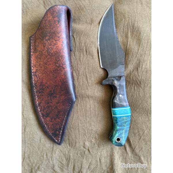 Couteau bowie artisanal chasse/buschcraft forg