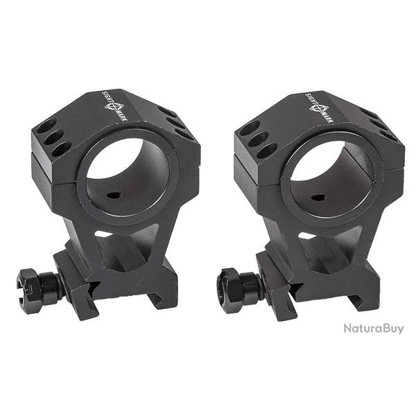 Anneaux de montage tactiques Sightmark 30 mm et 1 pouce extra haut