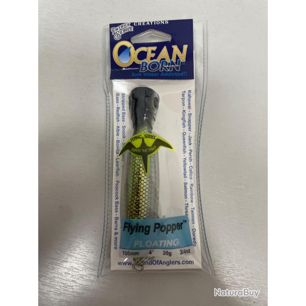 !! OPE -70% !! LEURRE OCAN BORN FLYING POPPER COL GBK