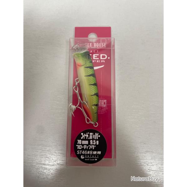 !! OPE -70%!! LEURRE TACKLE HOUSE FEED POPPER 70 col PERCH