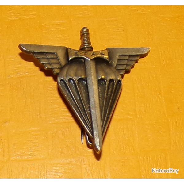 Ecole des Troupes Aro Portes, pingle  bolro oblong , parachute argent broch d'une pe aile