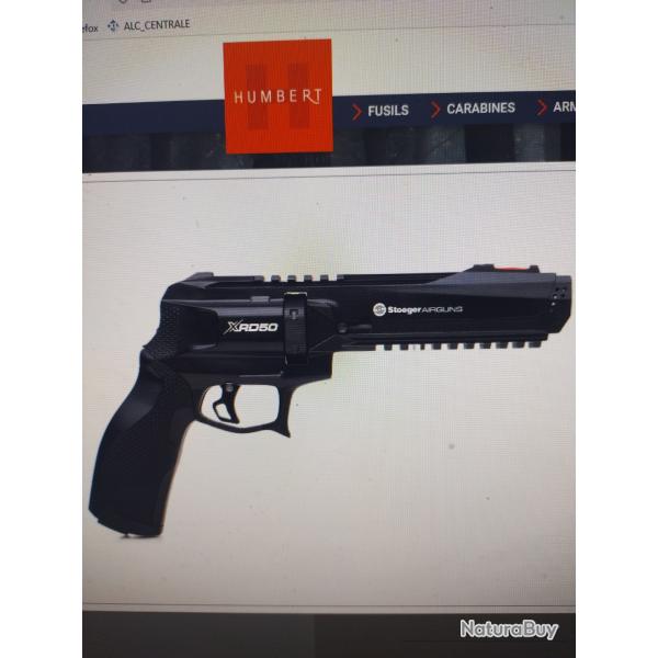 Revolver CO2 stoeger xrd50 calibre 50 12.6 joules + 50 billes