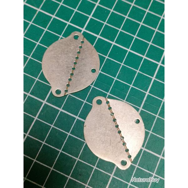 LOT DE 2 PLAQUES MATRICULES VIERGES MOD 18