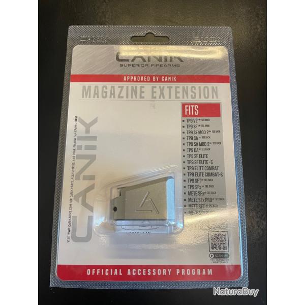 Extension de chargeur +3 - ALUMINIUM GRIS - CANIK TP-9