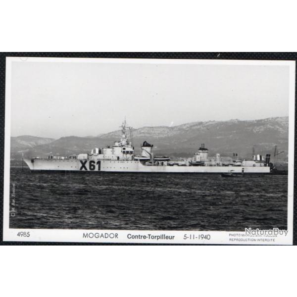 CPA - Marine Militaire - 4985 MOGADOR CONTRE TORPILLEUR 5-11-1940 N1491