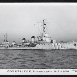 CPA - Marine Militaire - CORDELIÈRE TORPILLEUR 8-2-1938 N°1480