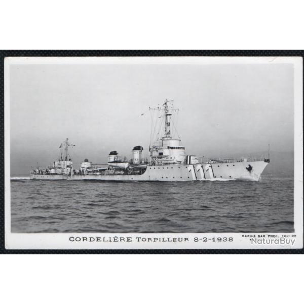 CPA - Marine Militaire - CORDELIRE TORPILLEUR 8-2-1938 N1480