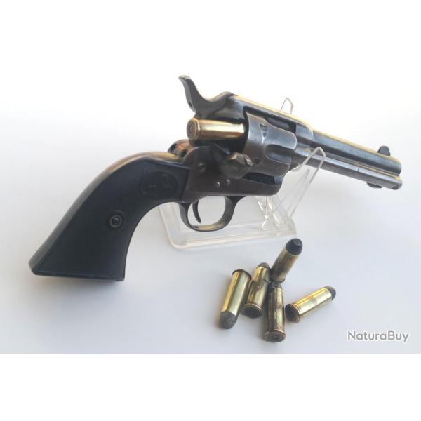 Superbe Colt SAA FRONTIER 1873, cal 44-40 WCF, canon 4" 3/4. CatD avec son ceinturon holster cuir