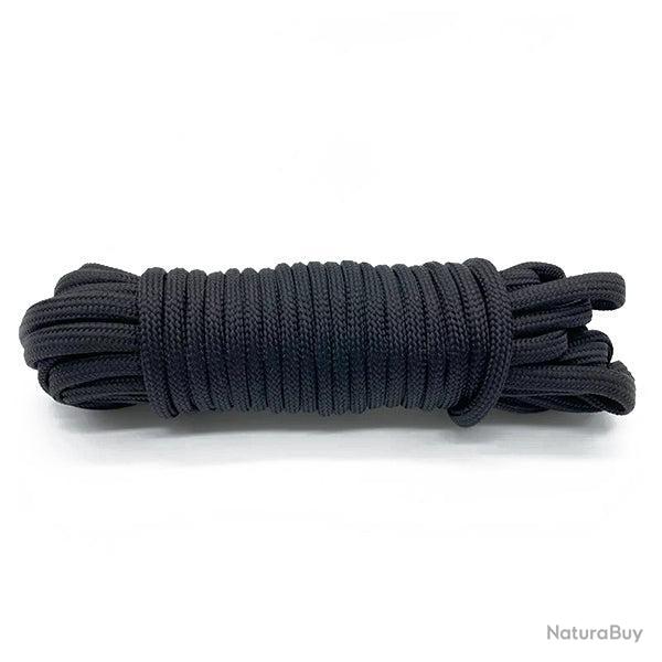 PARACORDE 550 - 7 BRINS - NOIR - 20 MTRES - LIVRAISON GRATUITE