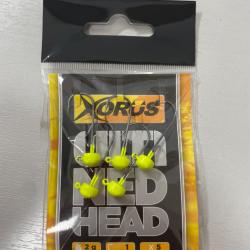 !! OPE -70%!! TÊTE PLOMBÉE XORUS ULTI NED HEAD 2gr col chartreuse