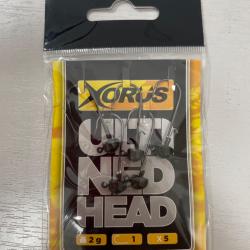 !! OPE -70%!! TÊTE PLOMBÉE XORUS ULTI NED HEAD 2gr col DARK green