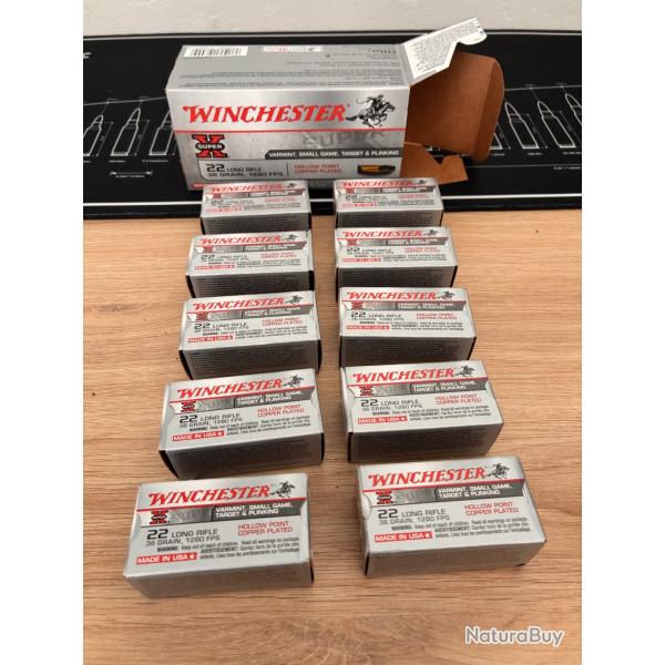 Balles winchester super x 22lr