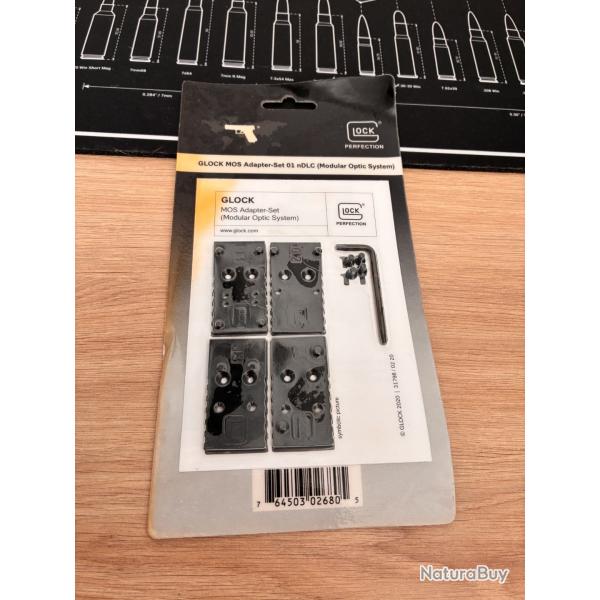 JEU DE 4 PLAQUES ADAPTATRICES 01 02 03 04 GLOCK MOS