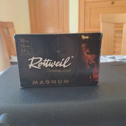 A VENDRE CARTOUCHES ROTTWEIL MAGNUM CALIBRE 20 20/76