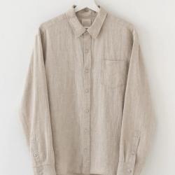 Chemise en pur lin pour homme 2XL beige lin