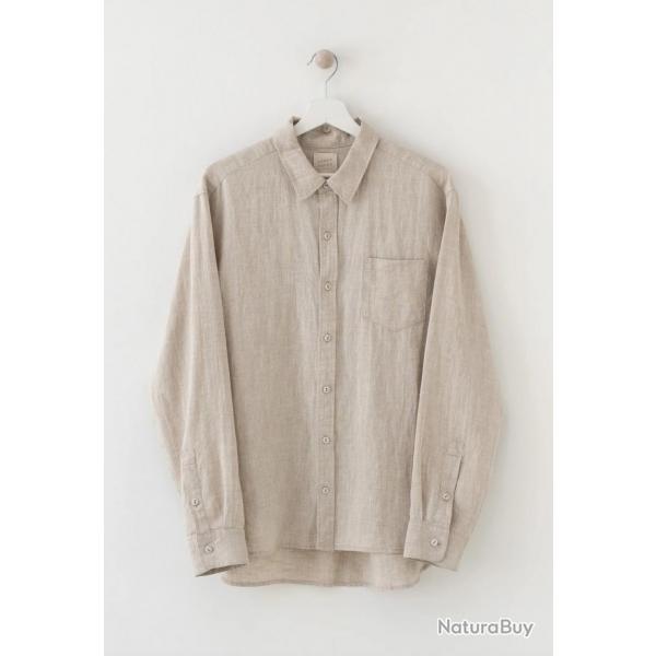 Chemise en pur lin pour homme 2XL beige lin
