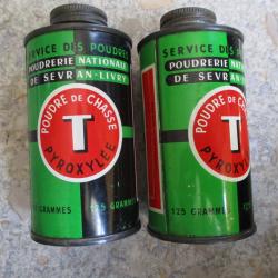 2 bidons vide de poudes T