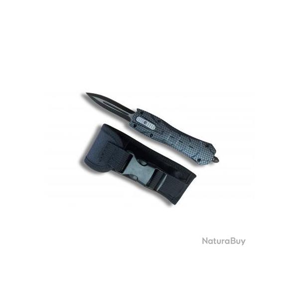 COUTEAU AUTOMATIQUE CARBONE AVEC BRISE VITRE ET ETUI