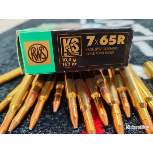 RWS lot de 7x65 R KS 10.5 gr reste 19 balles neuf