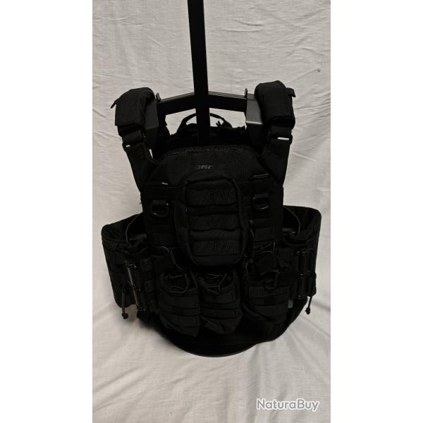 GILET PORTE PLAQUE OTEF + PLAQUES BALISTIQUES NIJ 3+ ET PLAQUES ANTI TRAUMA NIJ 3A - HAGOR