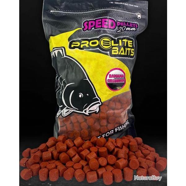 Speed Pellets 20mm 4.5kg pro lite baits banana strawberry