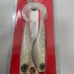!! OPE -70%!! LEURRE HYPERLASTICS CURLYMINN SWIMBAIT 6'´col WHITE GHOST