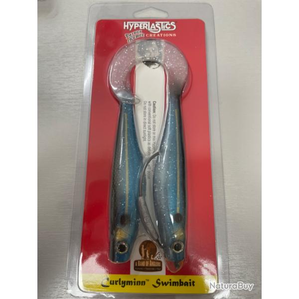 !! OPE -70%!! LEURRE HYPERLASTICS CURLYMINN SWIMBAIT 6'col BBK