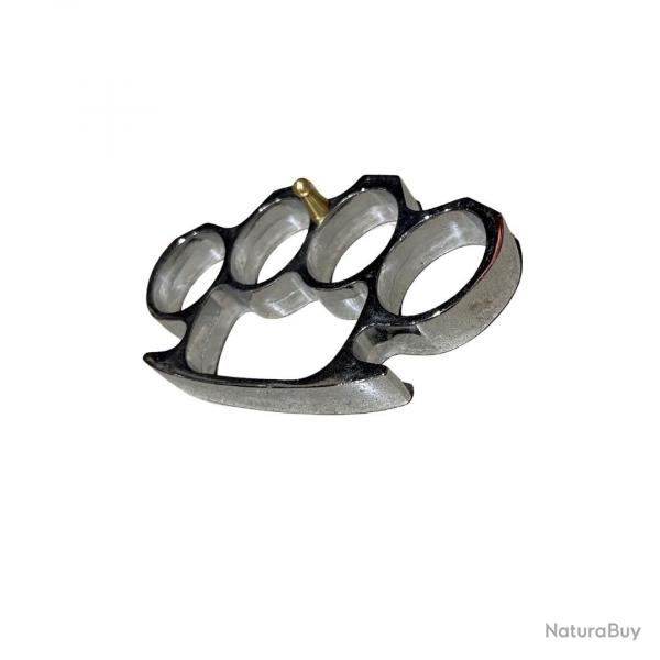 Poing Amricain LOVE Argent avec Pointe Dor lgance & Impact