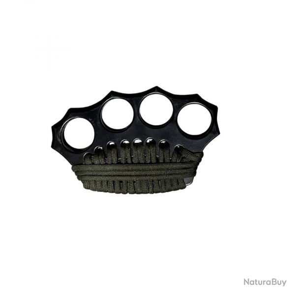 Poing amricain noir avec corde de survie