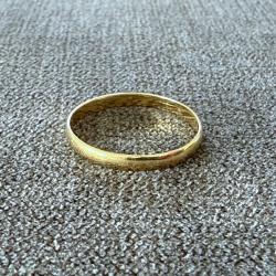 Anneau or jaune 18 carats - taille 56 - bague - alliance