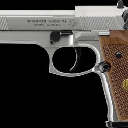 Pistolet Beretta M92 FS nickele/ bois cal.4,5mm 7,5joules Co2