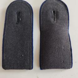 PAIRE DE PATTES D ÉPAULE BUNDESWEHR , LISERÉ BLEU FONCÉ
