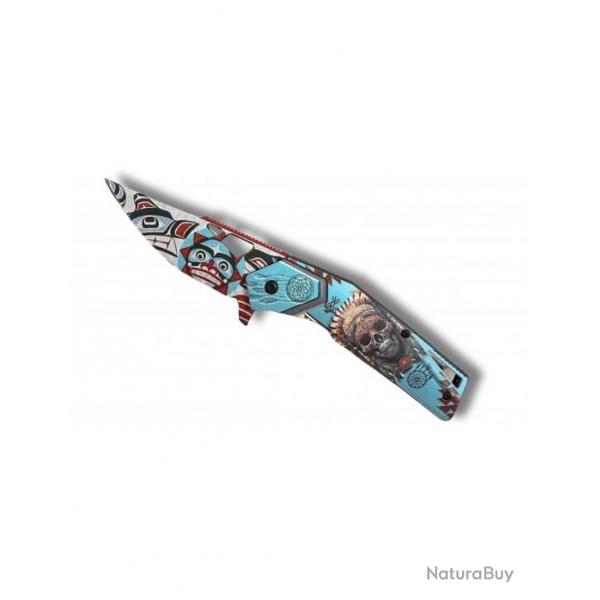 COUTEAU INCA TETE DE MORT OUVERTURE ASSISTEE