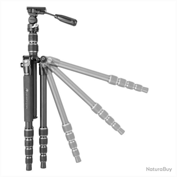 Trpied aluminium veo 3t 265hap avec rotule panoramique veo ph-20