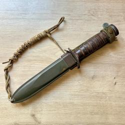 COUTEAU USM3 IMPERIAL, Marquage GARDE + FOURREAU USM8  BMCO Poignard US WW2