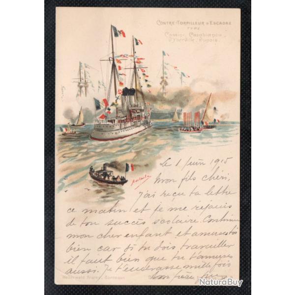 CPA - Marine Militaire -Contre- Torpilleur Escadre  N3558