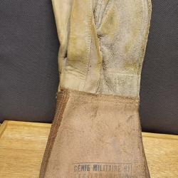 Authentique paire de gants militaires pose de barbelés GENIE MILITAIRE - neufs de stock