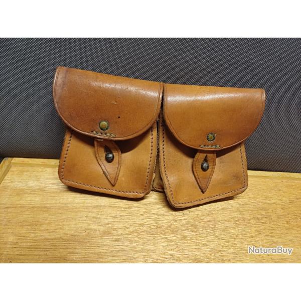 Ancienne cartouchire militaire en cuir pour MAS 36 / MAS 49-56 - NEUVE DE STOCK