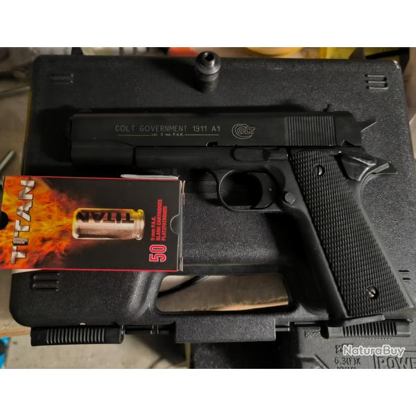 COLT GOUVERNMENT 1911Calibre. 9mm P.A.K