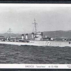 CPA - MARINE  DE GUERRE - "SIROCO " Torpilleur 6-12-1938  N°3597