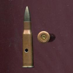 7.62 x 54 R Mosin Roumanie - balle légère de tir réduit noire - étui acier cuivré - marquage : 10 89