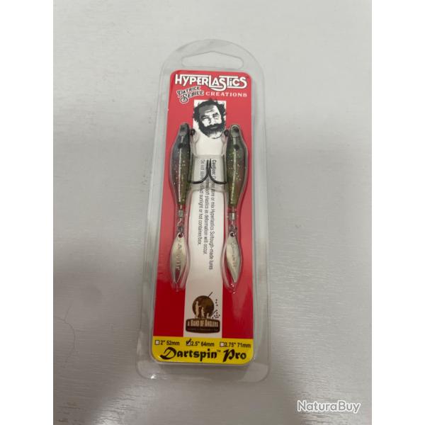 !!OPE-70%!! LEURRE HYPERLASTICS DARTSPIN PRO 2.5' col silver