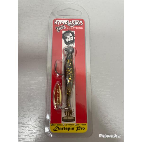!! OPE -70%!! LEURRE HYPERLASTICS DARTSPIN PRO 3.5' col krg