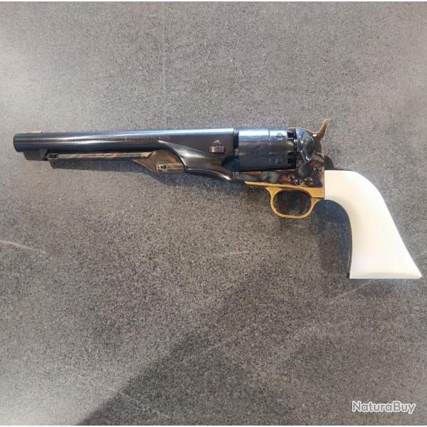 Revolver  Poudre Noire Pietta 1860 Army "CASIG44" cal.44 (crosse ivoirine, canon bronz)